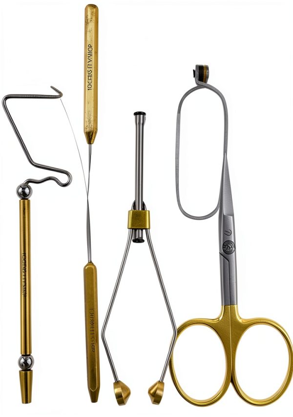 Togens Fly Shop Premium Fly Fishing Tool Kit Gold Stainless Steel-0