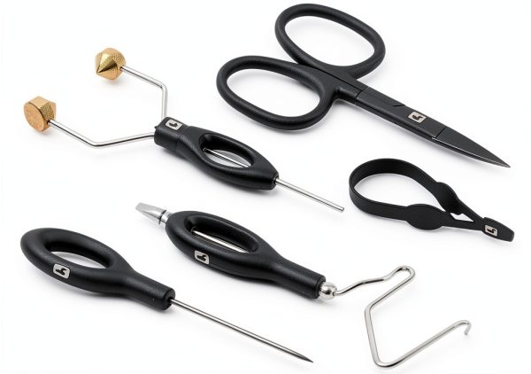 Loon Fly Tying Tool Kit - 5 PCS Black Plastic-0