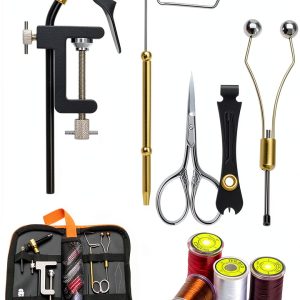 Lixada Gold Aluminum Fly Tying Kit for Unisex Adults-0