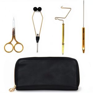 FIOTCEL Fly Tying Kit RBC-RB-001 Brass Silver Black 6‑Piece Tool Set-0