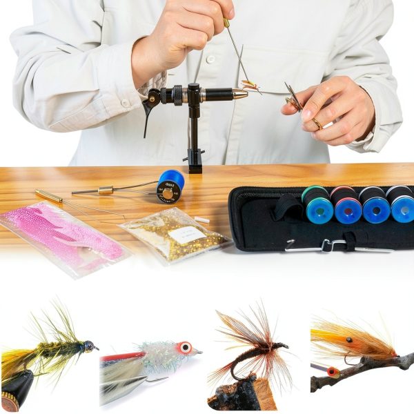 QualyQualy Fly Tying Kit 88PCS with Rotary Vise and Travel Case-6