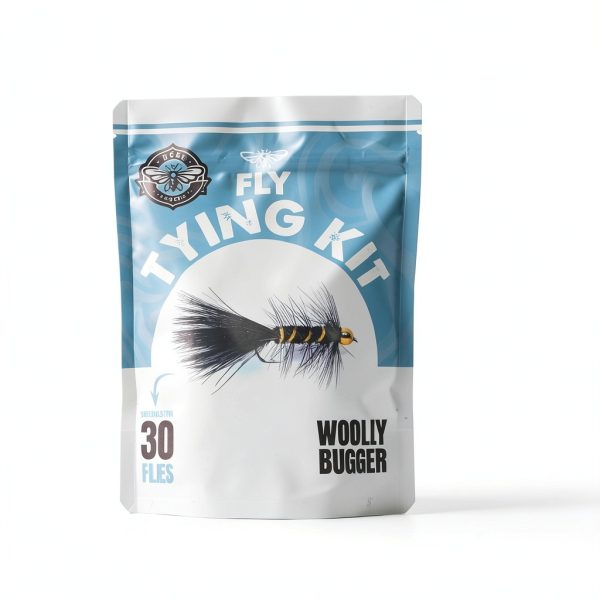 Reel Crafts Fly Tying Kit Wooly Bugger Small Black 30‑Piece Set-1