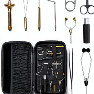 AIFHAAN Fly Tying Kit 10-in-1 Waterproof Case with Tools-0