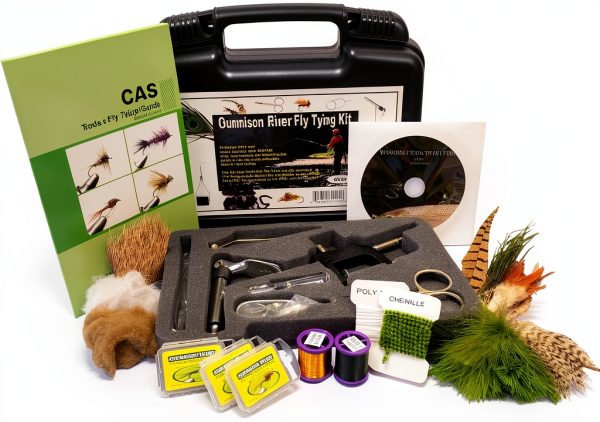 Anglerhaus Fly Tying Kit with Vise 5 Tools Heavy‑Duty Carrying Case-0