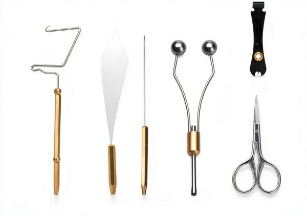 Lixada Gold Aluminum Fly Tying Kit for Unisex Adults-1