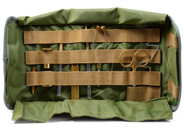 Kingfisher Fly Fishing Fly Tying Kit Portable Lightweight 7x3.5x2in-1