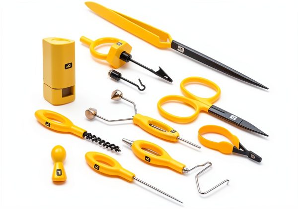 Loon Complete Fly Tying Kit Large Yellow 15 Piece Carbon Steel Set-0