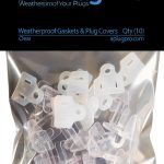 Weatherproof Gasket with Plug Covers by APlugPro Clear 10-Pack-0