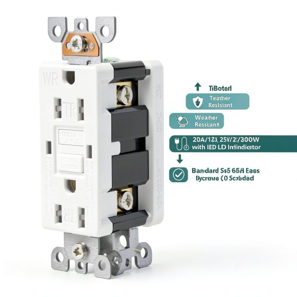 GFCI Outlet 20 Amp UL Listed Resistant Tamper Resistant LED ANKO-1