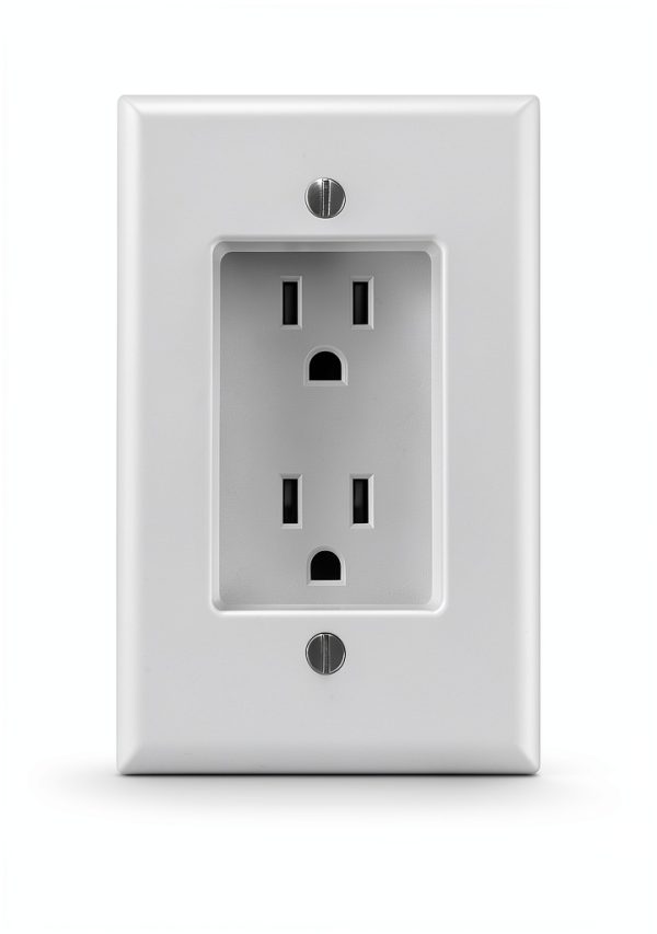 Leviton 689-W 15A 1-Gang Recessed Duplex Receptacle White-1