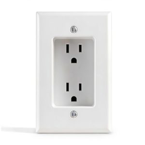 Leviton 689-W 15A 1-Gang Recessed Duplex Receptacle White-0