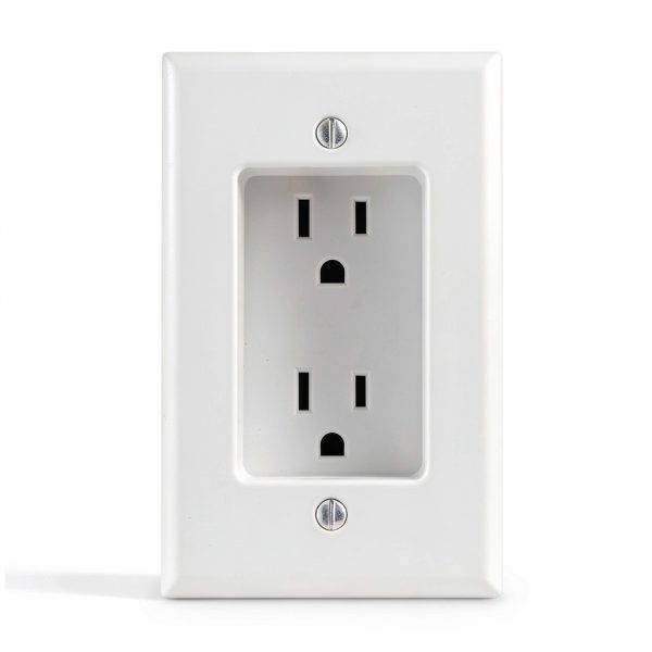 Leviton 689-W 15A 1-Gang Recessed Duplex Receptacle White-0