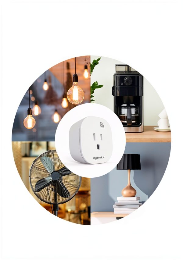 Remote Control Outlet Wireless Light Switch for Household Appliances, Expandable Remote Light Switch Kit, Up to 100 ft Range, FCC Certified, ETL Listed, White (5 Outlets + 2 Remotes)-2