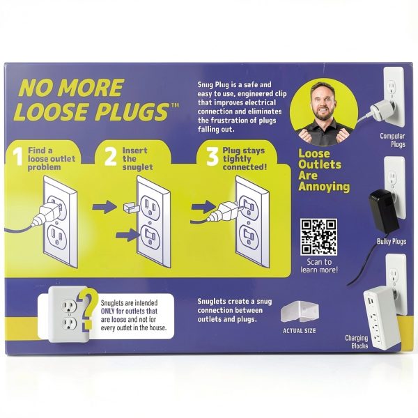 Loose Outlet Fix 10 Pack Clear by Snug Plug Easy Plug In Replacement-3