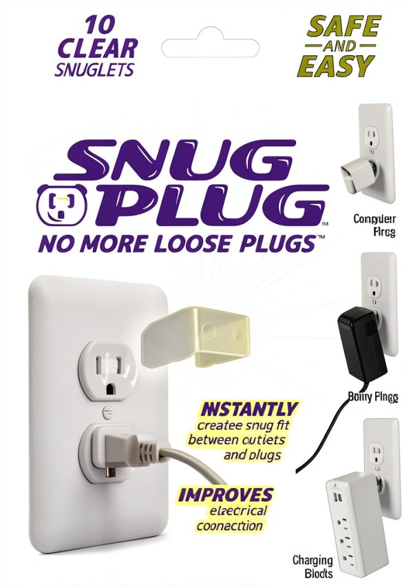 Loose Outlet Fix 10 Pack Clear by Snug Plug Easy Plug In Replacement-0