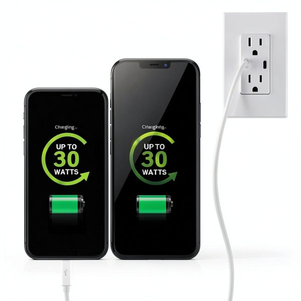 Leviton 30W (6A) USB Dual Type-C/C Power Delivery In-Wall Charger with 15A Tamper-Resistant Outlet, USB Charger for Smartphones, Tablets, Laptops, T5635-W, White-12
