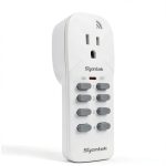 Remote Control Outlet Wireless Light Switch for Household Appliances, Expandable Remote Light Switch Kit, Up to 100 ft Range, FCC Certified, ETL Listed, White (5 Outlets + 2 Remotes)-0