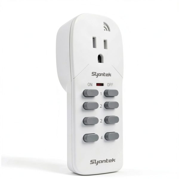 Remote Control Outlet Wireless Light Switch for Household Appliances, Expandable Remote Light Switch Kit, Up to 100 ft Range, FCC Certified, ETL Listed, White (5 Outlets + 2 Remotes)-0